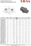 Tube Male Stud Coupling to BSP, L-Series, GE/LR | TTA Hyd