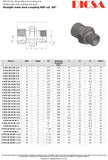 Tube Male Stud Coupling to BSP, S-Series, GE/SR | TTA Hyd