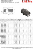 Tube Male Stud Coupling to BSPT, L-Series, GE/LRK | TTA Hyd