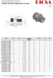 Tube Male Stud Coupling to NPT, L-Series, GE/LN | TTA Hyd