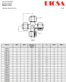 Tube Connector Equal Cross, L Series Light, K-L-X