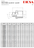 BSP to BSP Taper Male Adaptor, MB-MBT-STR