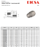 NPT Male to Female Reducing Adaptor Form B, NR | TTA Hyd