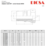 NPT Male to Female Swivel Adaptor, MN/FN/Swiv | TTA Hyd