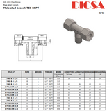 Tube Stud Branch T-Piece to BSP & BSPT, L&S Series | TTA Hydraulics