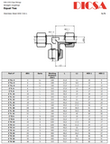 Tube Connector Equal T-Piece, S Series, T-S