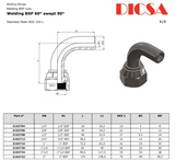 BSP Female Weldon Elbow 90° | TTA Hyd