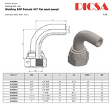 BSP Flat Face Female Weldon Elbow 90° | TTA Hyd