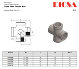 BSP Female Cross Adaptors, X-FB | TTA Hydraulics