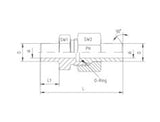 Weld Nipple Connector to Metric Taper, L Series Light, ASV-LK-STR