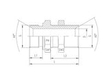 BSP Male Straight Bulkhead Adaptor, BH-MB-STR