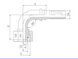 Metric Female Tapered Elbow Hose End S Series | TTA Hyd