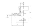 BSP Fixed Female Elbow Adaptor, E-FB-90-FIX