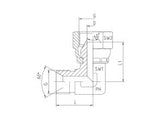 BSP Male to Female Elbow Adaptor, E-MB-FB-90