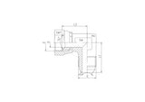 JIC Male to Female Swivel Elbow Adaptor, E-MJ-FJ-90