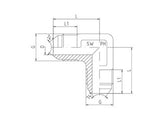 JIC Male Elbow Adaptor, E-MJ-90