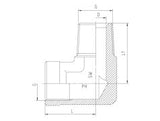 NPT Male to Female Fixed Elbow Adaptor, E-MN-FN-90