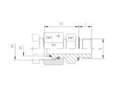 Swivel Connectors Metric, wd, L Series Light, EGE-DKO-LM-WD