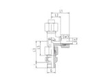 EVL-SM-TEE-EVL Swivel Barrel Tee Metric - S Series Heavy