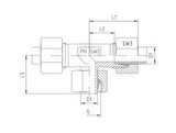 EVT-S-TEE-EVT Swivel Branch Tee Male Stud type - S Series Heavy