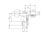EVT-LM-TEE-EVT Swivel Tee Metric Parallel - L Series Light