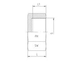 BSP Female Fixed Adaptor Cap, FB-FIX-CAP