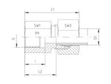 Female Stud Connector to NPT, S series Heavy, GAI-SN-STR