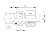 Straight Connector to LUN, L Light Series, GE-LUN-STR