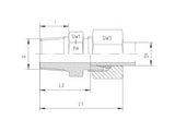 Straight Connectors to NPT, S Series Heavy, omd, GE-SN-STR-omd