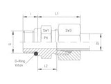 Straight Connector to UNF, S Series Heavy, GE-SUNF-STR