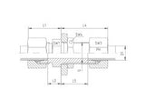 Bulkhead  Connector Straight, L Series Light, SV-L-BH-STR