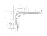 BSP Flat Face Sealing Elbow Hose End | TTA Hydraulics