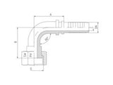 Oring Face Sealing Female Elbow Hose End | TTA Hydraulics