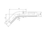 Inch Standpipe to 45 Elbow Hose End S and L Series | TTA Hyd
