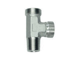 Stud Barrel Tee Piece Connector to NPT, S Series Heavy, LE-SN-T