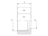 M-L-NUT-M Nut for cutting Ring - L Series Light