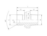 BSP to BSP Taper Male Adaptor, MB-MBT-STR