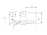 BSP Taper Male to BSP Female Swivel Adaptor, MBT-FB-STR-SWIV