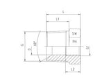 NPT Male to BSP Female Form A Fixed Adaptor, MN-FB-STR-FIX-FRMA