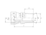 NPT Male to  BSP Female Swivel Adaptor, MN-FB-STR-SWIV