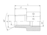 NPT Male to Female Form B Fixed Adaptor, MN-FN-STR-FIX-FRMB