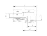 Gauge Connector to NPT,  L Series Light, MV-LN-STR