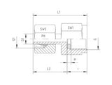 Gauge Connector BSP S Series Heavy, MV-EV-LR-STR