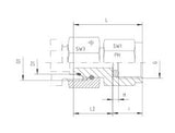 Swivel Gauge Connectors, L Series Light, MVE-DKO-L