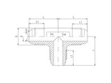 JIC Male Tee Piece Adaptor MJ-MJ-MJ