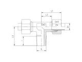 TE-LMK-TEE-TE Tee Couplings to Metric Taper Series - L Light