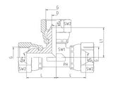 BSP Swivel Female Tee Piece Adaptors, FB-FB-FB