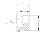 Socket Head port with Int. hex, M Series, VST-M-HEX