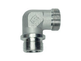 Stud Elbow Connector to BSP, L Series Light, WE-LR-90