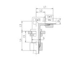 Elbow Bulkhead Connector, L Series Light, WSV-L-90